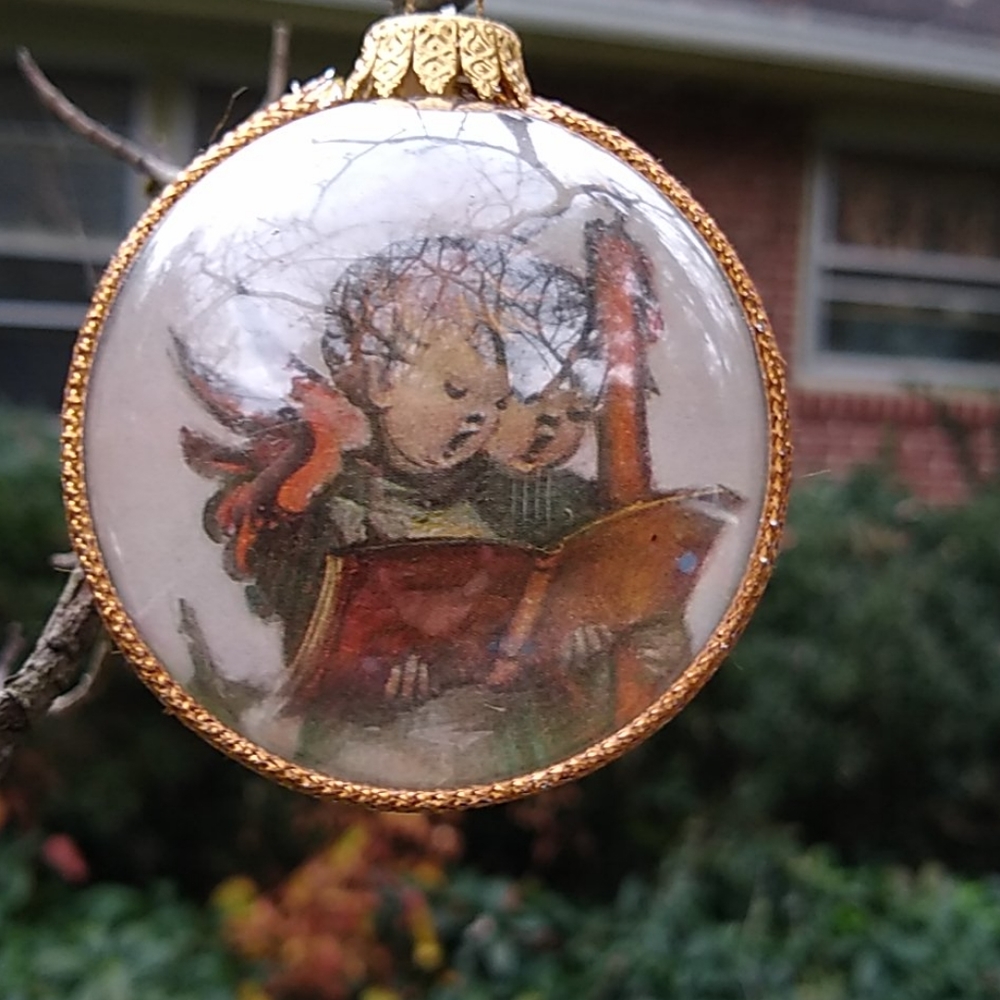 Vintage Hummel Glass Ball Ornament